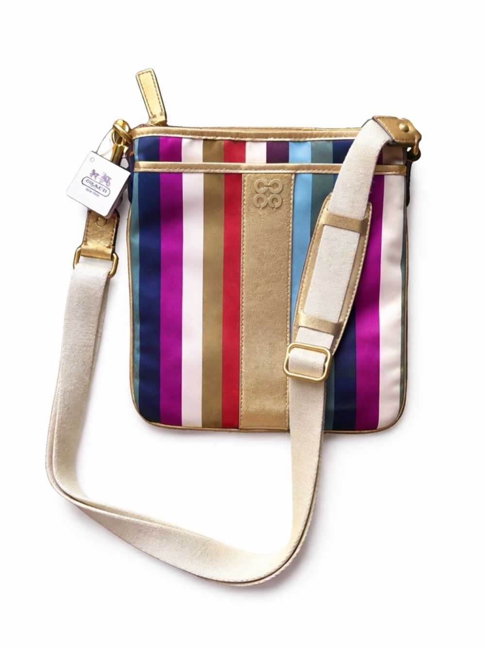NWT Vintage Coach Legacy Striped Kristen Crossbody Bag